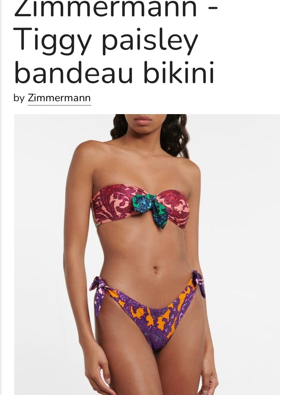Zimmerman Swim 2-piece, size 2. Good gently used condition.